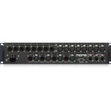 MIDAS DL155-UL 16 Input, 16 Output Stage Box with 8 Midas Microphone Preamplifiers and AES3 Digital Interface Rear View