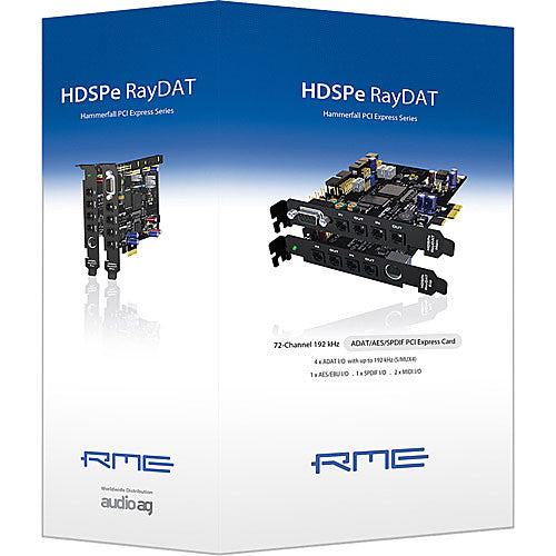 RME HDSPe RayDAT 24 Bit / 96 kHz, 66 channel ADAT PCI Express Card HDSP  RayDAT