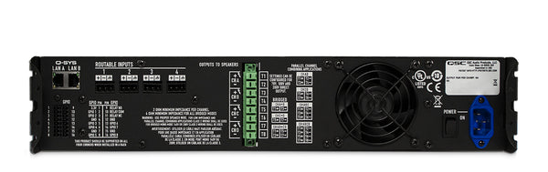 QSC CXD4.2Q-xx 2000W Q-SYS Network Amplifier 4 Mic/Line input channels