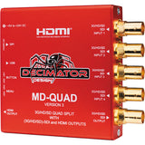Decimator MD-QUAD v3: 3G/HD/SD-SDI Quad Split Multi-Viewer front quarter left