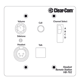 Clear-Com HB-704, 4 Ch. flush-mount headset station