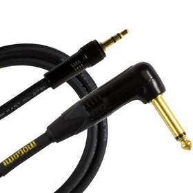 Mogami GOLD-BPSE-TS-24 / GOLD-BPSE-TS-24-R Gold Belt-Pack Cable with 3.5mm Plug to 1/4" Right-Angled / Straight Plug Connector for Sennheiser Wireless System (24")