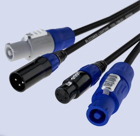 Blizzard Lighting DMXPC-3, 3-Pin DMX + PowerCON® Compatible Combo Cable