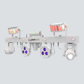 Chauvet GigBAR Move (White Housing) 5-in-1 Lighting System with Moving Heads, Pars, Derbys, Strobe, and Laser Effects