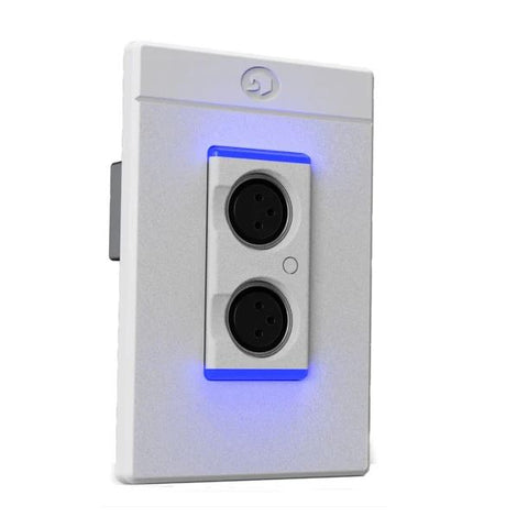 Symetrix xIn XLR 2, White, Euro Dante I/O endpoint, 2 mic/line in, 0x2