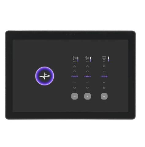Yamaha TCD10, 10-inch PoE-powered touchscreen controller for Yamaha DME5 and DME3 processors.