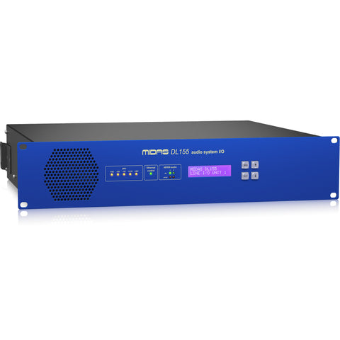 MIDAS DL155-UL 16 Input, 16 Output Stage Box with 8 Midas Microphone Preamplifiers and AES3 Digital Interface Left View