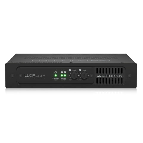 LAB GRUPPEN LUCIA 240/2_US1 Compact 2 x 120W Amplifier for Installation Applications Top Front View