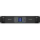 LAB GRUPPEN PLM 8K44 BP 8,000-Watt Amplifier with 4 Flexible Output Channels on Binding Post Connectors and Lake Digital Signal Processing and Digital Audio Networking for Touring Applications FRONT VIEW