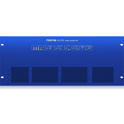 MIDAS DL252-UL 16 Input, 48 Output Stage Box with 16 Midas Microphone Preamplifiers Front View