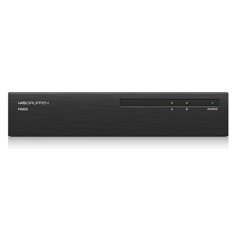 LAB GRUPPEN FA602_US1 2 x 60W Commercial Amplifier with Direct Drive Technology and Energy Star Certification Front View