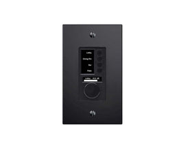 Symetrix W3, Black, US Standard IP remote with push-button rotary encoder, 4 buttons, 2 OLED displays, PoE, Decora single-gang US version, black