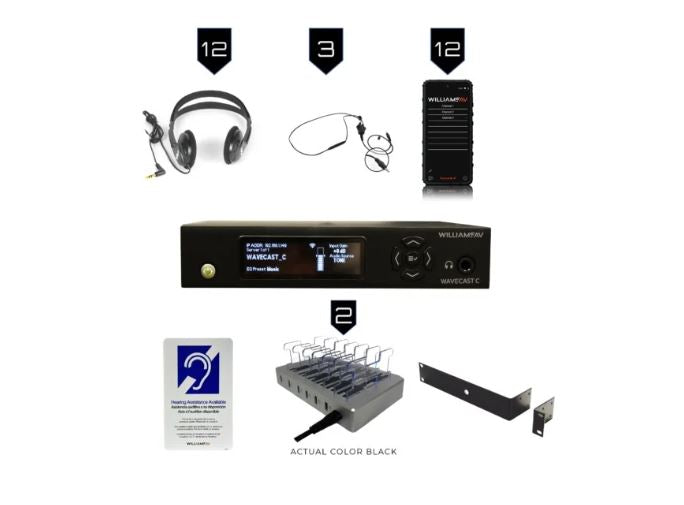 Williams Sound WF SYS2C-00 Assistive Listening System with 12x Receive