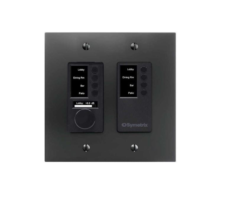 Symetrix W4, Black, US Standard IP remote with push-button rotary enco