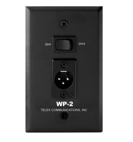 Telex RTS WP-2 1CH wall plate with 2CH switch-male XLR-3