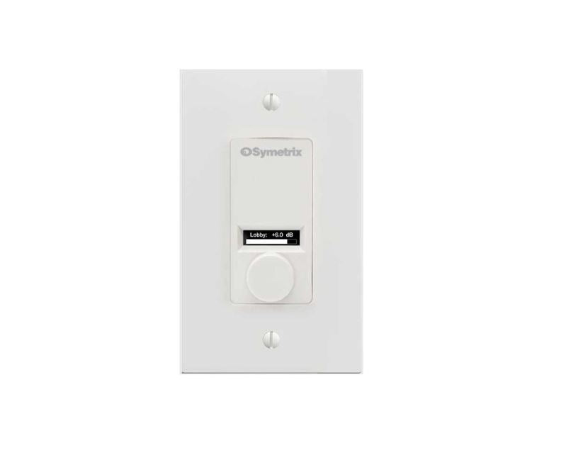 Symetrix W1, White, US Standard IP remote with push-button rotary enco