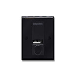 Symetrix W2, Black, Euro IP remote with four buttons, OLED display, PoE, Decora single-gang Euro version, black