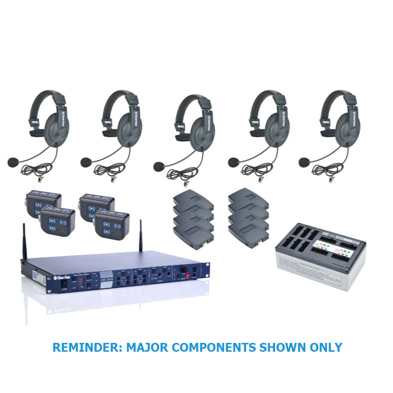 Clear-Com HME DX210 CZ11513 DX210 System - 4 user bundle with headsets