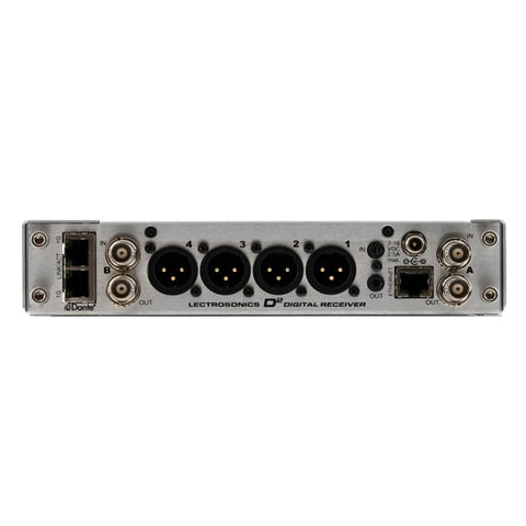 Lectrosonics DSQD, DIGITAL 4 CH RECEIVER W/DANTE, 1/2 RACK