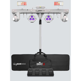 Chauvet GigBAR Move (White Housing) 5-in-1 Lighting System with Moving Heads, Pars, Derbys, Strobe, and Laser Effects
