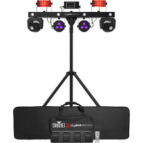 Chauvet GigBAR Move + ILS 5-in-1 Lighting System with Moving Heads, Pars, Derbys, Strobe, and Laser Effects