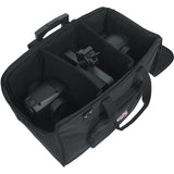 GATOR G-LIGHTBAG-2212W Lighting Wheeled, Lightweight Tote Bag Designed to Fit Up to Four (4) LED Style PAR Lights with Adjustable Dividers