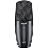 Shure SM27-SC Cardiod Side-Address Condenser Microphone, includes Velveteen Pouch and Shock Mount