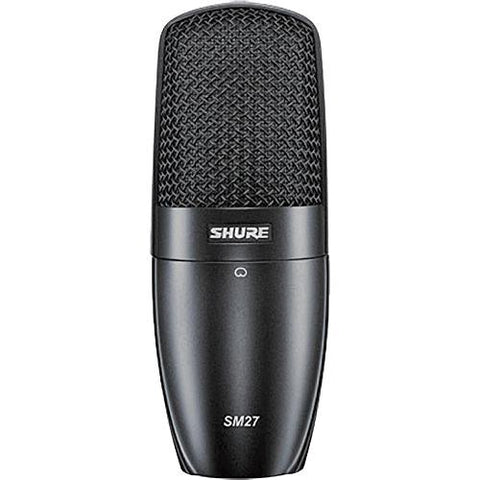 Shure SM27-SC Cardiod Side-Address Condenser Microphone, includes Velveteen Pouch and Shock Mount
