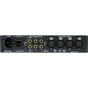 Shure SCM268 Four-Channel Transformer Balanced Microphone Mixer with Phantom Power, AC only, Half Rack Space, Single and Dual Mount
