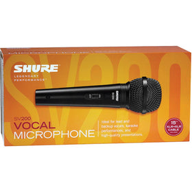 SV200 Cardioid Dynamic Microphone, On-Off Switch, XLR-XLR Cable, Dent Resist Grille, Window Packaging