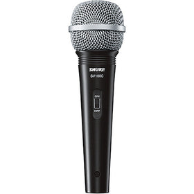Shure SV100 Cardioid Dynamic Microphone, On-Off Switch, XLR-1/4" Cable, 1/4" Adapter, Window Packaging
