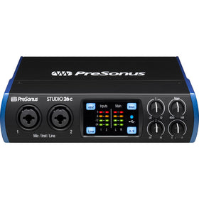Presonus Studio 26c 2X4 USB-C / 24-bit/192kHz, w/2 Mic inputs, Studio One Artist