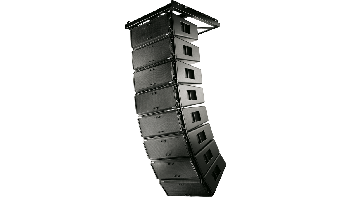 QSC WL2102-w-BK Wide angle, line array speaker, dual 10