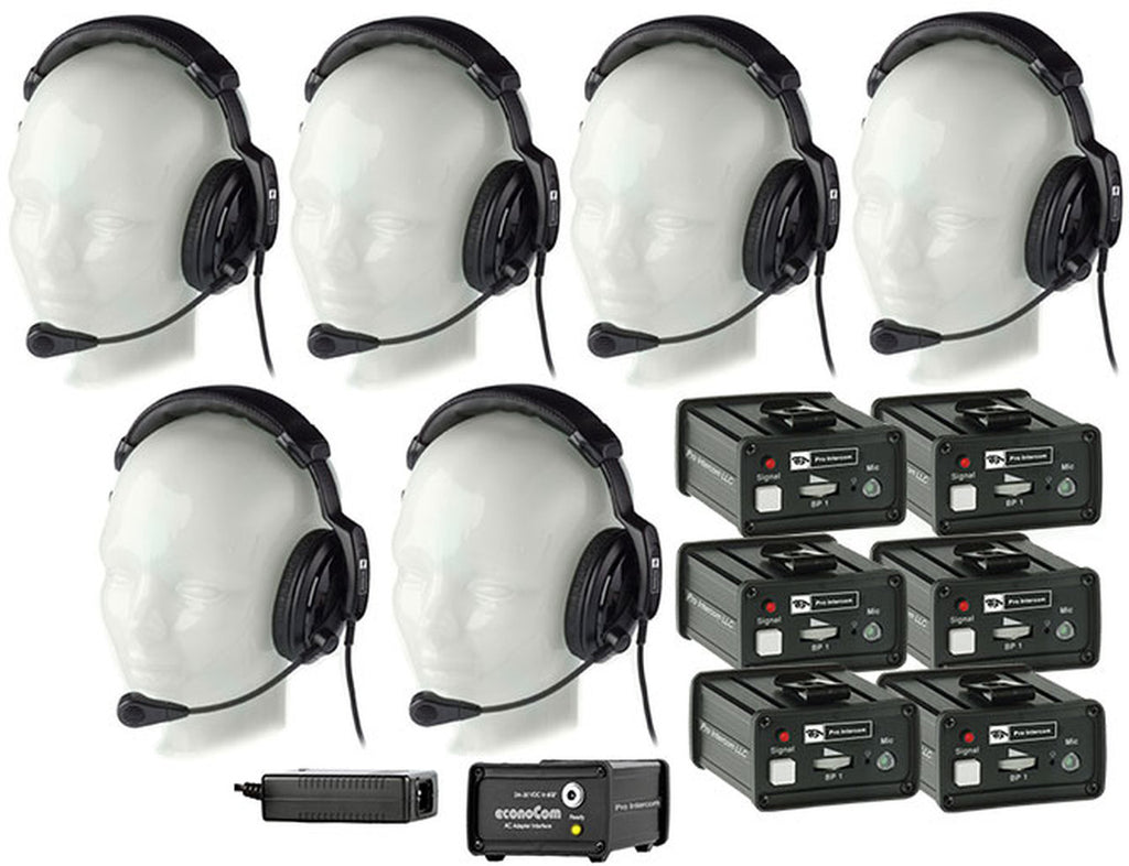 Pro Intercom EC6B 6-Person Portable Wired Intercom System 1 PS4, 1 ECA