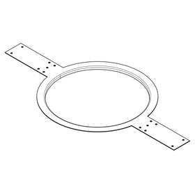 QSC AC-MR8 Flanged mud ring bracket Front view