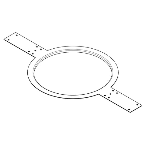 QSC AC-MR8 Flanged mud ring bracket Front view