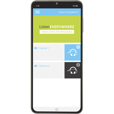 Listen Technologies LWR-1020-A1 Listen EVERYWHERE WiFi Audio Receiver 1020