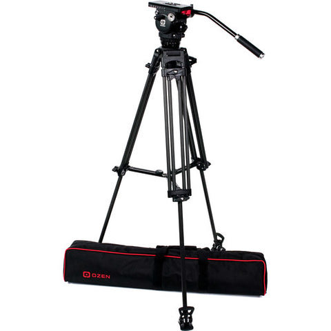 OZEN OZEN-OZ-5CF2S Tripod system AGILE 5S (S-LOC) w/extndng pan bar + 75CF2 + extndng mid-lvl sprdr & wide rbr ft + softcase