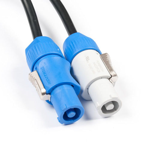 American DJ PLC25 25' power link cable. Blue to wh pwrcon !! PLC25
