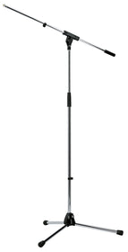 K&M 210/6 Microphone Stand (Chrome side view