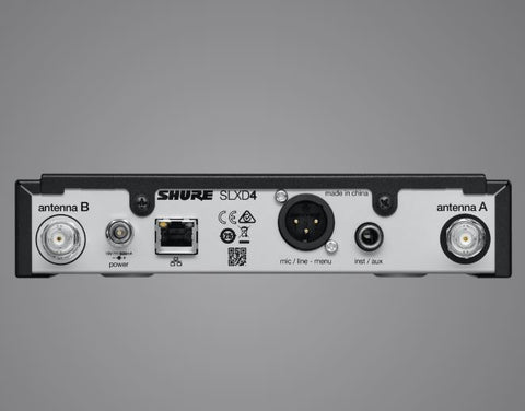 Shure SLXD4 Rear View