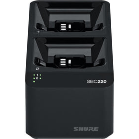 Shure SBC220 / SBC220-US 2 Bay Networked Docking Station (with Power Supply Option)