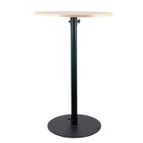 American DJ DÉCOR COCKTAIL TABLE Wooden Tablew/ Heavy Metal Base, includes Carry Bag, White Lycra Cover