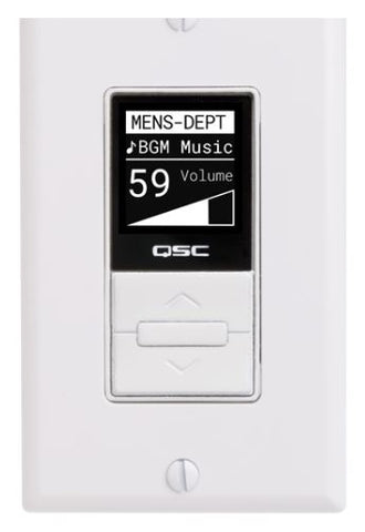 QSC MP-MFC-WH Decora® style multi-function controller for use with MP-M zone mixers white