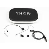 THOR HM-SEO9-T-HI4 (Tan / Brown / Black) Hammer SE-9 Single Ear Microphone 90mm Omni-Directional, Headset Adapter, w/HIROSE4 Connector