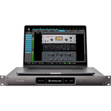 Universal Audio URTR-U UAD-2 Live Rack Ultimate front laptop on top