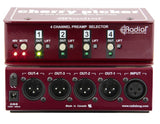 Radial Cherry Picker Passive 1x4 selector, use to compare 4 preamps in the studio, XLR i/o