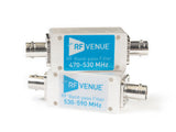 RF VENUE  Band-pass Filter 530-590 MHz on bottom