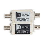 RF VENUE Band-pass Filter 470-560 MHz on front