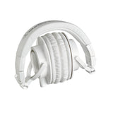 Audio Technica ATH-M50XWH, Closed-back dynamic monitor headphones, detachable cables, white